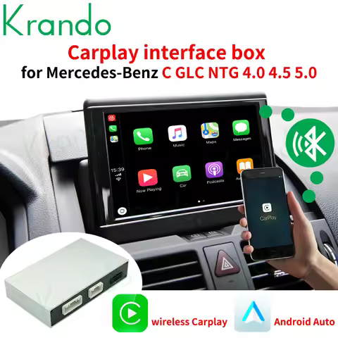Krando Wireless Apple CarPlay Android Auto Interface Box For Mercedes Benz C W204 GLC W205 2008-2018