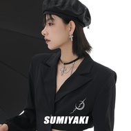 SUMIYAKI Baldwin IV Loyal Cross Earrings Metal Texture Full of Niche High-End Earrings