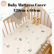 Premium Quality Soft Cotton Baby Fitted Mattress Cover 120cm x 60cm Cadar Tilam Bayi 婴儿纯棉床笠 Baby Cot
