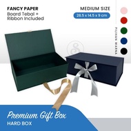 Premium Gift box/Hard box Ribbon size. 28.5 x 14.5 x 9 cm (Cake Jar)