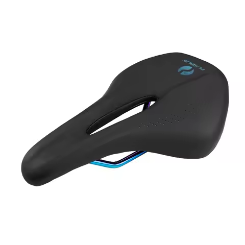 300g Premium Chromoly Steel MTB/Road Bike Saddle Black Textured PU Leather+Polyurethane Foam-ED Rail