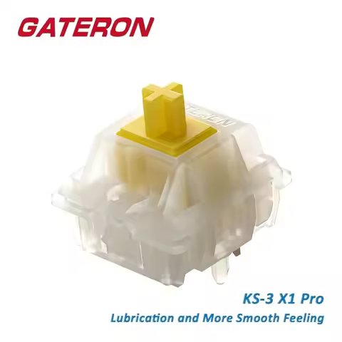 Gateron Milky Pro Yellow Red Switches KS-3 X1 Linear Lubed Switch For Gaming Mechanical Keyboard 5Pi
