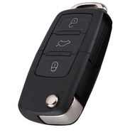 keyloggerok 3 Button Flip Key Logger Key Cover for Bora Passat Golf Polo Jetta