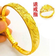 Bracelet Authentic Pure Gold Simulation Fake Vietnam Sand Gold Ancient Method 999 Bracelet Female In