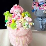 kuromi 畢業 情人節 花束 公仔 my melody 玉桂狗 肉桂狗 cinnamoroll 布丁狗 布甸狗 pc狗 pochacco 送禮 生日 禮物 週年 紀念 生日禮物 畢業花束