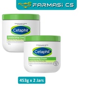 Cetaphil Moisturizing Cream 453g x 2 Jars (TWIN) EXP:09/2027 [ Face & Body, Dry, Sensitive Skin, Far