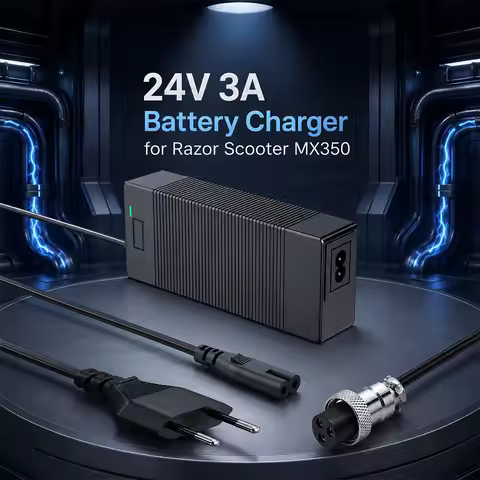 24V 3A Battery Charger for Razor MX350 MX400 E100 E125 E150 E175 E200 E300 E500 Pocket Mod Dirt Quad