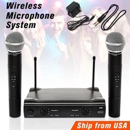 Professional Home Family Uhf Dual Channel Wireless Microphone System Cordless Ut4 Tyle 2mic Karaoke