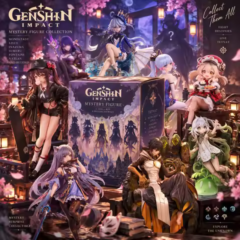 Mystery Box Genshin Impact Cute Character Mystery Blind Box Random Collectible Figures Keychain Badg