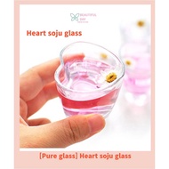 Heart soju glass, Soju shot glass, Soju cup, Soju glass(NO.324)