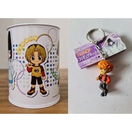 Anime Collectibles Hikaru no go Fujiwara Sai 5" Japan aluminum piggy bank PVC Keychain X 2 Official