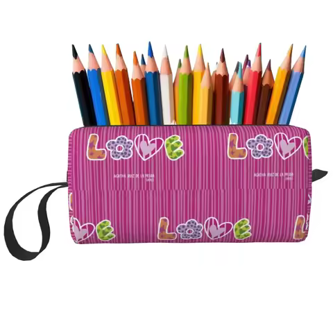 Agatha Ruiz-De La-Prada Pattern Makeup Bag Cosmetic Organizer Storage Dopp Kit Beauty Bag for Women 
