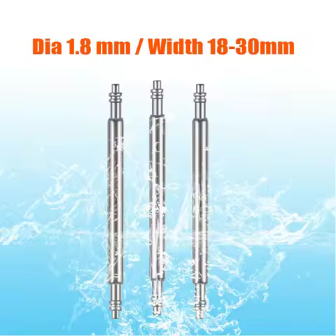 30PCS Dia 1.8mm Spring Bar Link Pins fit 18mm 20mm 22/24/25 /26/27/28/30mm Watch Band Watch Strap Re