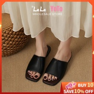 YOTO Minimalist Sandals for Women High Quality Leather Versatile Outdoor Flat Sandals