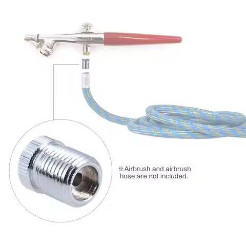 Airbrush Fitting Conversion Adapter for Badger, Convert Thread Size to 1/8" BSP Size Thread Hose Ada