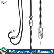 สายสายหูฟังโทรศัพท์ TRN Heiman พร้อมขั้วต่อ2Pin 0.78มม.สายหูฟังคริสตัลเดี่ยวชุบเงิน + สายโคแอกเซียลส