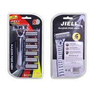 JIELI Imported Six-Layer Blade Manual Razor Razor 1 Handle 7-Blade Men's Old-Fashioned Razor% D26090