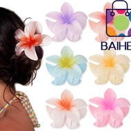 BAIHEE Hair Claw, Plastic Shark Clip Hairpins, Hair Accessories Plumeria Flower Shape Bohemian Styli