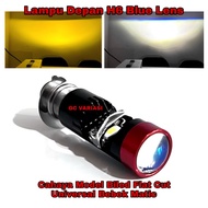 H6 Blue Lens Headlight Biled Style 2 Colors White Yellow Universal H6 Automatic Duck Headlight Biled
