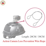 Action Camera Loss Prevention Wire Rope Safety Rope For Insta360 X4 X3/GoPro 12 11/ DJI Action 4 3 C