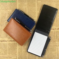 SEPTEMBER Pocket Planner Office Multifunction Memo Pads Leather Cover Retro Small Business Memos
