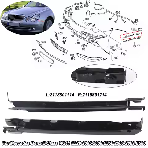 Left/Right Car Front Bumper Bracket Frame Bar 2118801114 For Mercedes-Benz E-Class W211 E320 2005 20