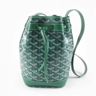 全新未使用GOYARD Petit Flot 水桶包，Goyardine 帆布和皮革材質，兩用單肩包，綠色，法國製造，女士款