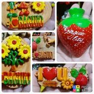 WOODEN FRIDGE MAGNET/BAGUIO SOUVENIR