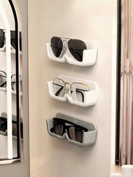 1入組壁掛式眼鏡收納架,不需釘裝在浴室/臥室裝飾,具有抗壓特性的太陽眼鏡/鏡子展示架,顯示高端感觀的眼鏡組織架