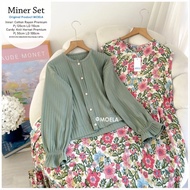 MINER MAXY DRESS SET KNIT HIRNET MIX COTTON RAYON PREMIUM COOL SOFT COMFORTABLE BY MOELA