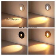 Step Decoration Lamp Hallway staircase Lamps 3W Recessed Led Stair Light AC85-265V Indoor Corner Wall lights(Embeded Box free)