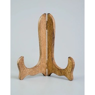 Large Foldable Stand Large Folding Wood Stand Large Plate Stand Large wood display stand Acacia wood