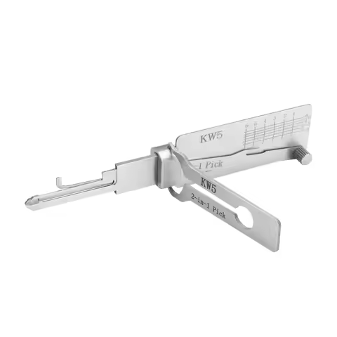 KW5 2-in-1 Lock Pick Tool, Locksmith Lock Cylinder Decoder for Kwikset KW5 Lock, Stainless Steel Rep