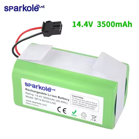 Sparkole 14.4V 3500mAh Li-ion Replacement Battery For Eufy 11 11S 11S Max Deebot N79S N79 DN622 Robo