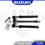 SUZUKI V100 Front Fork Assy With Fork T Red Cicak Suzuki V 100