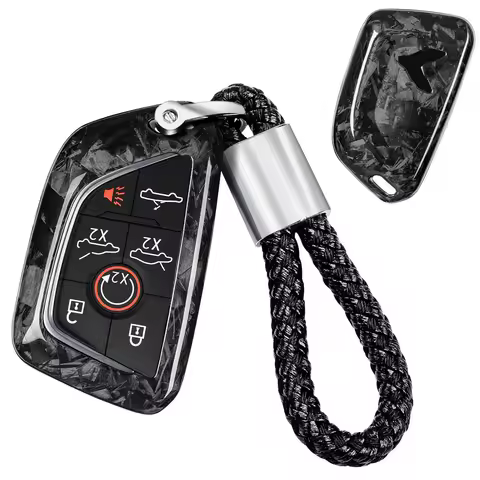 For C8 Key Shell Carbon Fiber Key Fob Cover Case for Chevrolet Corvette C8 Stingray Z06 Z51 Coupe 20