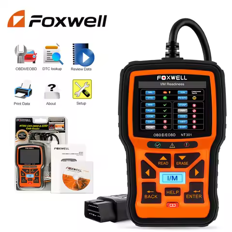 FOXWELL NT301 OBD2 Scanner Check Engine Code Reader Professional Diagnostic Tools OBD 2 Automotive S