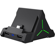 TV Dock Station for Switch/OLED 4K -USB C/USB 3.0 Ports LED Lighting 4 Game Slot SupportNew Year Spe