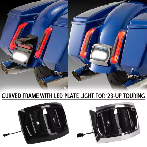 2025 New Motorcycle CURVED FRAME WITH LED PLATE LIGHT FOR Harley CVO Road Glide ST FLRXSTSE Street G