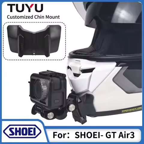 TUYU For SHOEI-GT Air3 Aluminium custom motorcycle helmet chin with bracket For GoPro 13 12 11 9 Ins