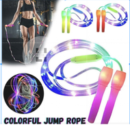 Lompat Tali Anak Skipping Rope LED/Jump Rope Mainan Anak Olahraga Tali Skipping + LED Rainbow/Lompat
