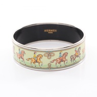 【二手】愛馬仕 HERMES 手鐲 Email GM 馬紋不銹鋼手鐲 女士二手 A