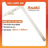 Eke ruler for measuring square angles in solid stainless steel 30cm from Asaki JAPAN AK-2582, 90 deg