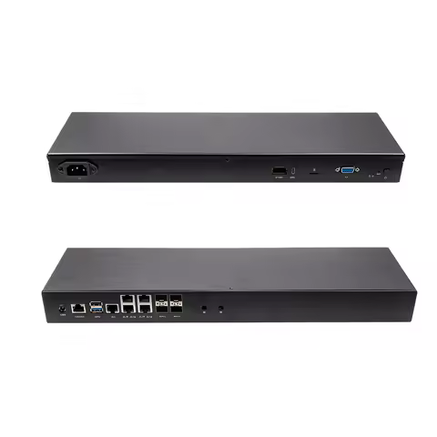 Qotom Q20300G9 1U Rack Chassis Mini PC 5*2.5G Lan SFP Atom C3808 C3758R C3558 Mini PC Server