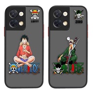 Matte Mobile Phone Cover Skin Feel Shockproof Phone Case Luffy Zoro One Piece Anime Charactor For OPPO Reno Z 2 3 4 5 F SE Pro 5G Reno 5 Pro Plus 6 7 8 Z Pro Plus 4G 5G