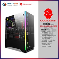 Coolman ROBIN Black Gaming Case with Led Strips