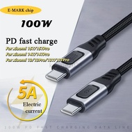 KAIYUE 1M/3FT  5A PD100W USB PD3.0 C to C Fast Charging Cable with Emarker Chip Type-C Charger Data 