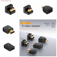 KICKSLOUNGEL 8k Video Adapter, Mini HDTV Micro Mini HDMI Adapter, Micro HDMI-Compatible Extender Male To Female Converter UHD 2.1 Micro HDTV Adapter for Computer/TV/Projector/