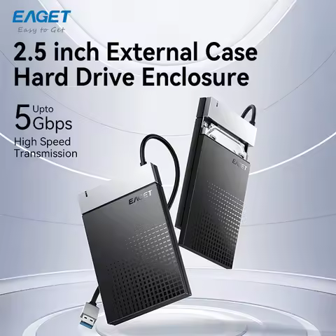 Eaget HDD Case 2.5in SATA to USB 3.0 External Hard Drive Case for SSD Disk HDD Box USB C 3.1 Gen 2 C
