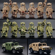 ■ The Surmount Shop93fdhf2dh Compatible with LEGO minifigure building blocks the new military SWAT special forces Hummer assembled boys' cheap children's toys